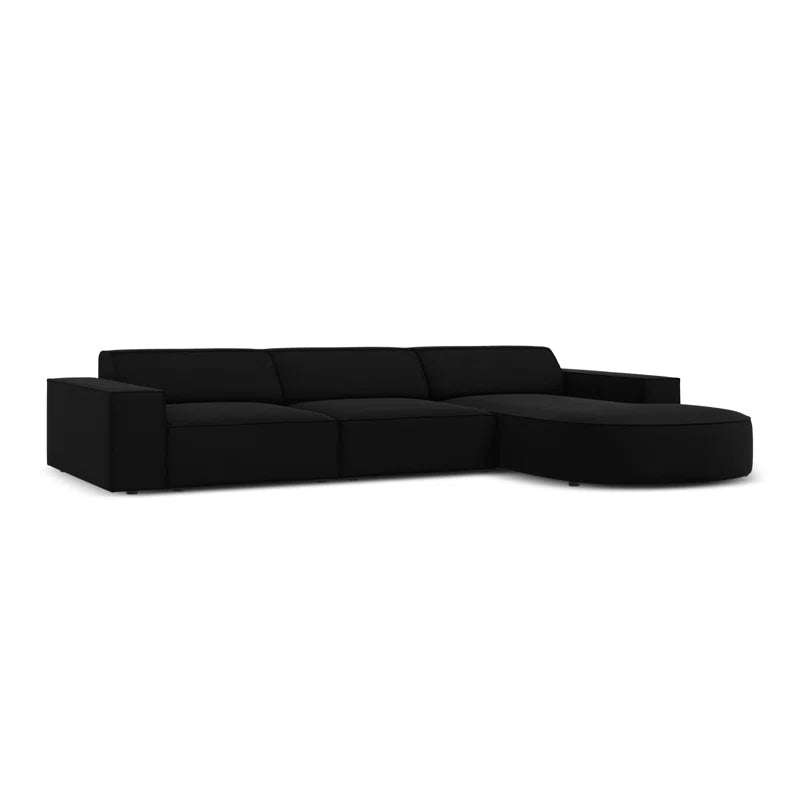 Marcel Velvet 3 Seater Left Sectional Sofa 