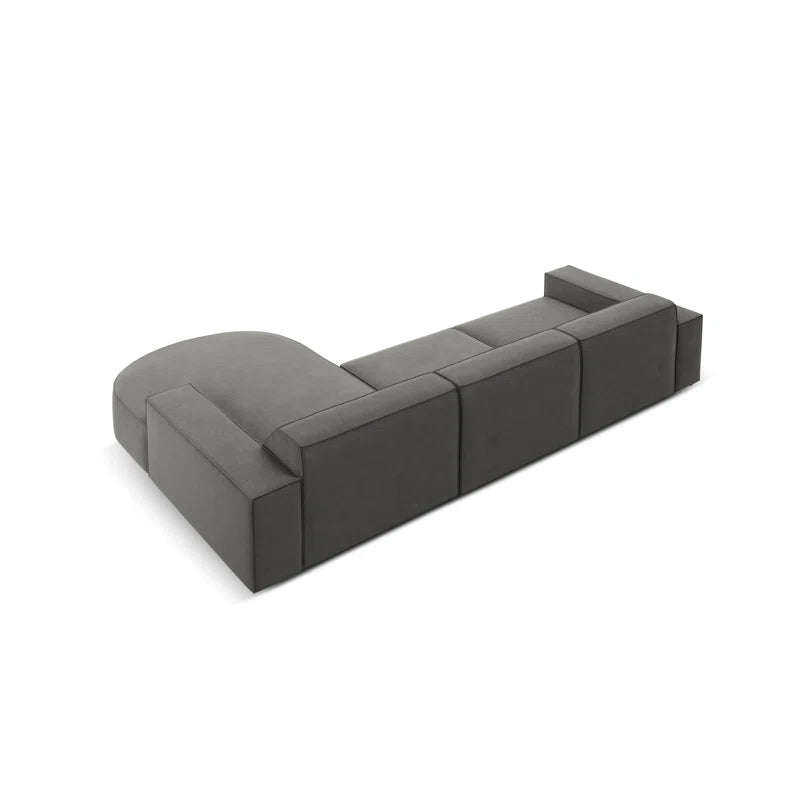 Marcel Velvet 3 Seater Left Sectional Sofa 