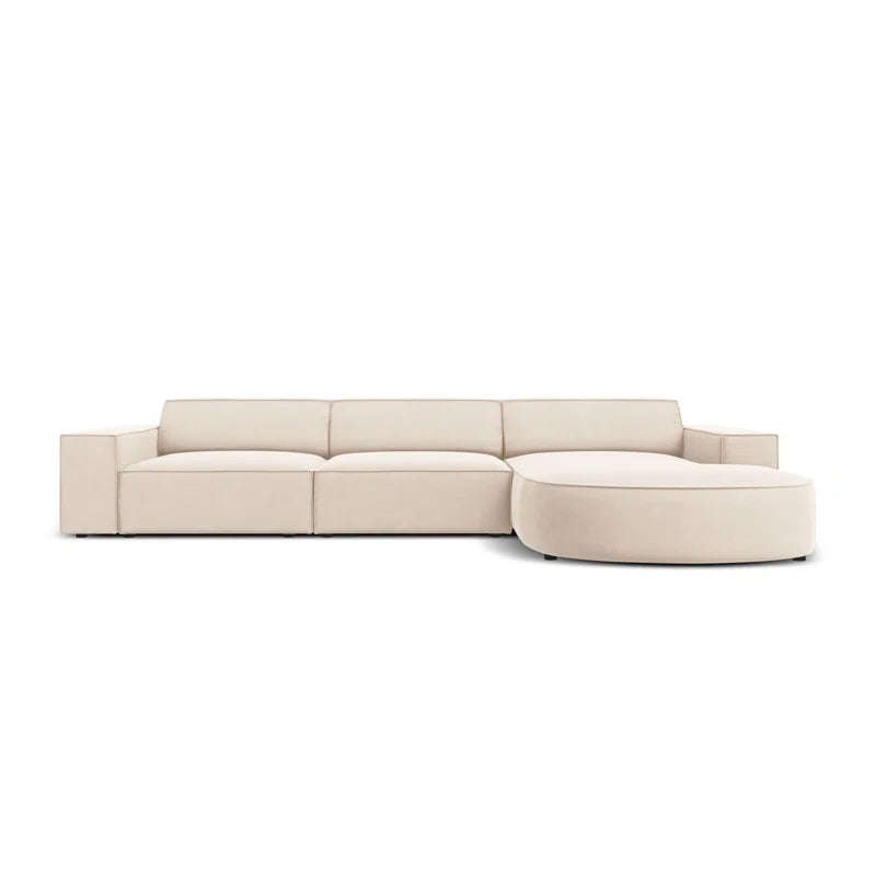 Marcel Velvet 3 Seater Left Sectional Sofa 