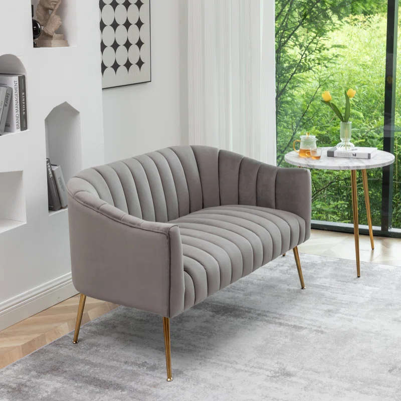 Lilly Velvet 2 Seater Loveseat Sofa