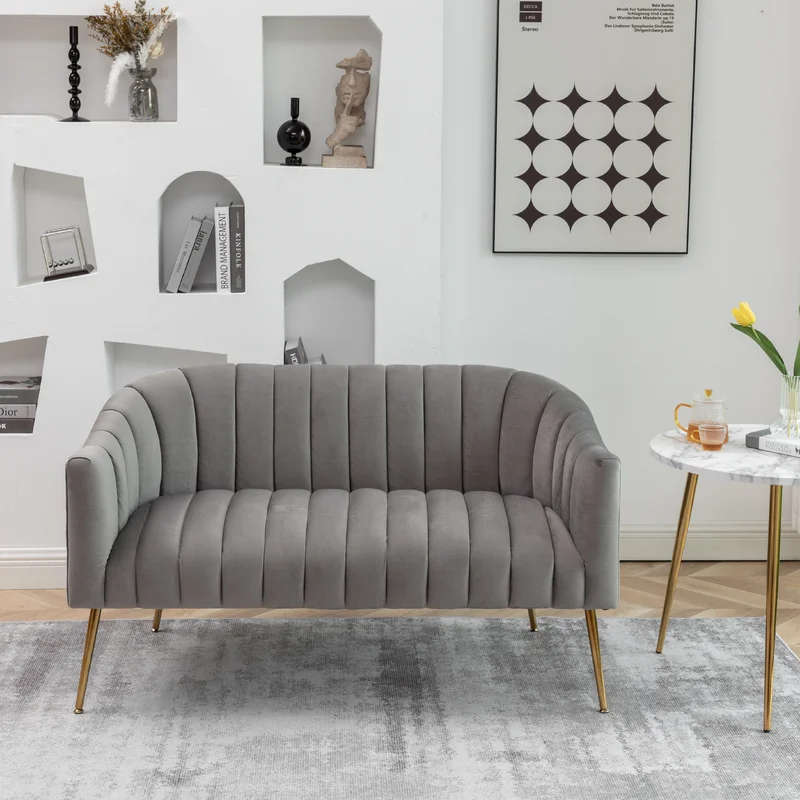 Lilly Velvet 2 Seater Loveseat Sofa