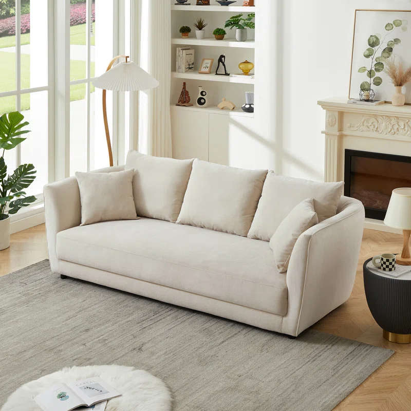 Pasley Linen Look 3 Seater Sofa