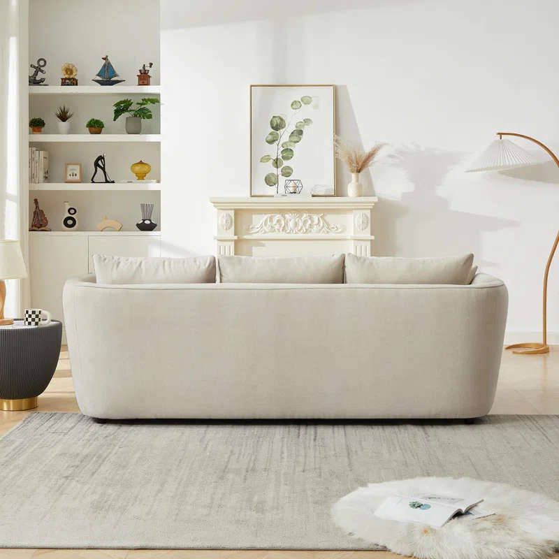 Pasley Linen Look 3 Seater Sofa