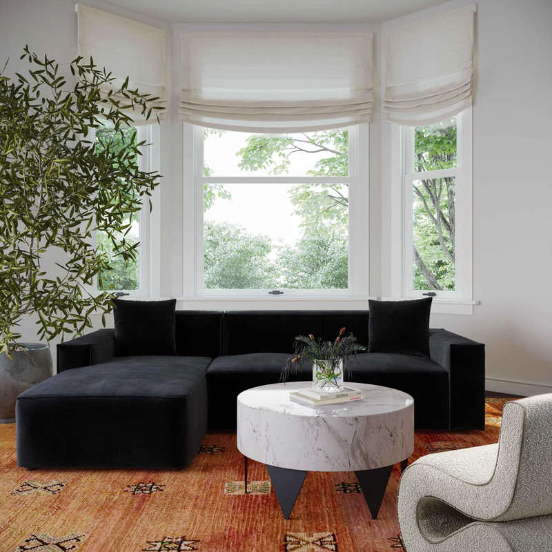 Lola Black Velvet Right hand Sectional - Corner Couch