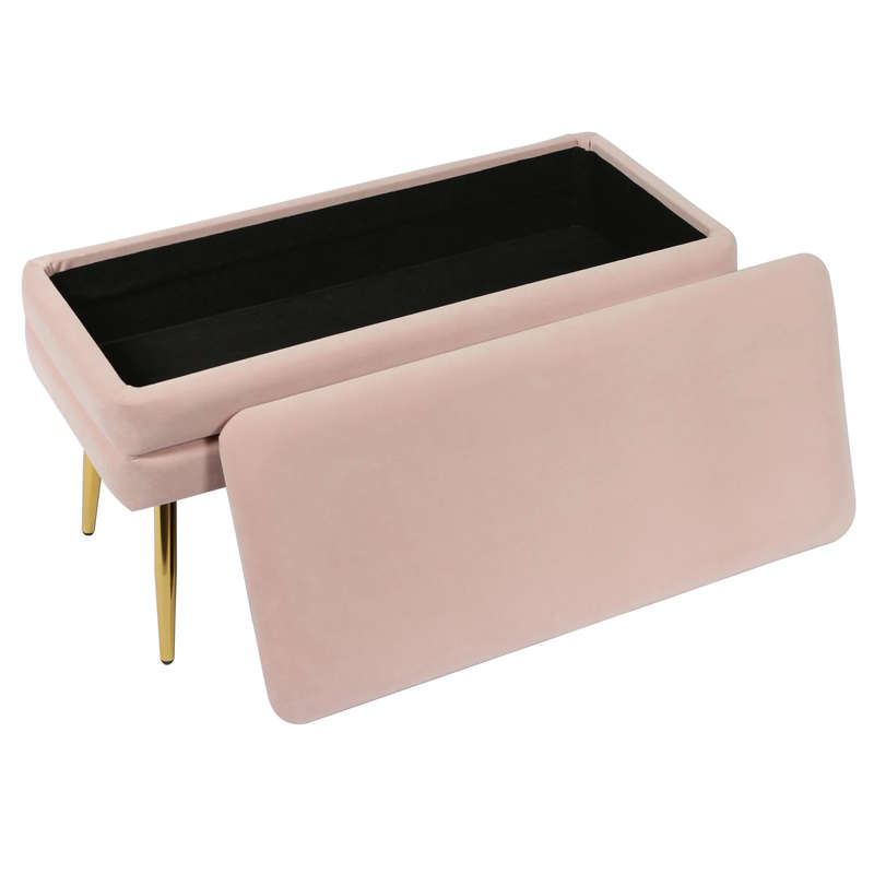 Vira Rectangular Storage Ottoman Bench