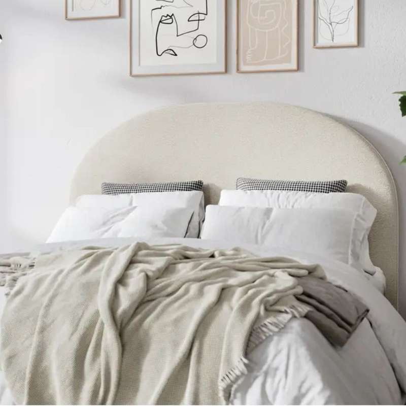 Rosemary Curved Headboard- Cream
