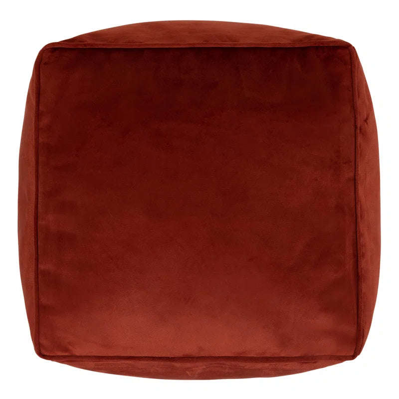 Jane Velvet Square Pouffe Ottoman