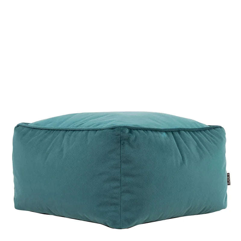 Jane Velvet Square Pouffe Ottoman