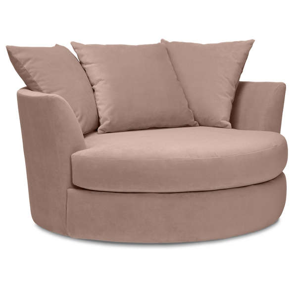 Fiona Velvet Barrel Lounger Accent Chair