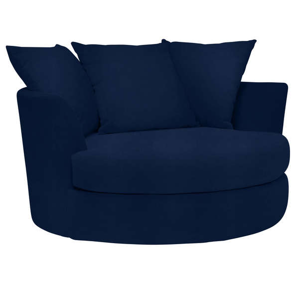 Fiona Velvet Barrel Lounger Accent Chair
