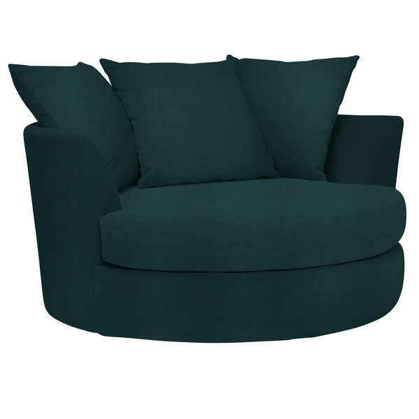 Fiona Velvet Barrel Lounger Accent Chair