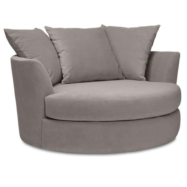 Fiona Velvet Barrel Lounger Accent Chair