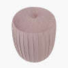 Robella Velvet Buttoned Cylinder Ottoman