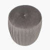 Robella Velvet Buttoned Cylinder Ottoman