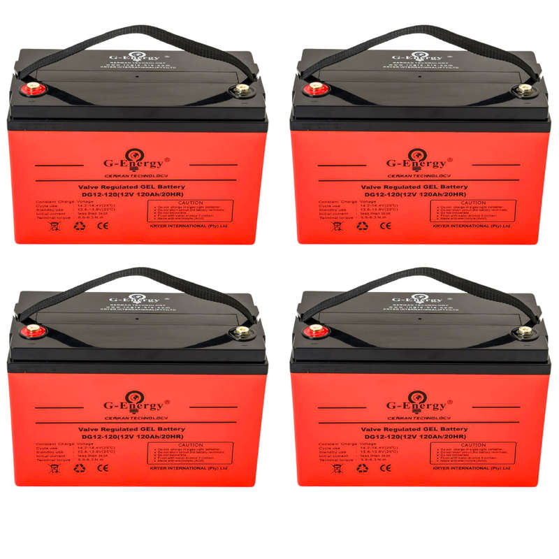 4 x 12V 120ah GEL Battery - G-Energy
