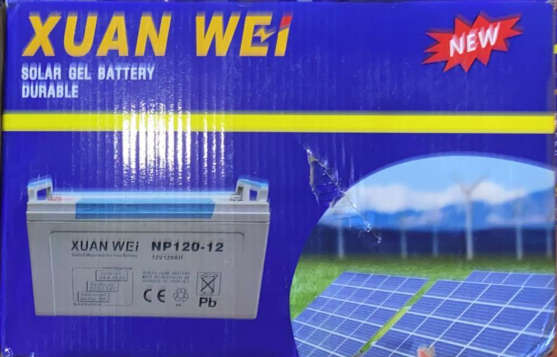 12V 120AH Durable Solar Gel Battery - Xuan Wei