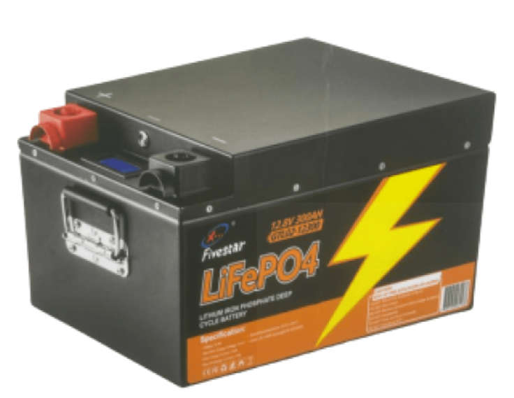 12V 200AH 2.56kWh Lithium Ion Battery - Fivestar