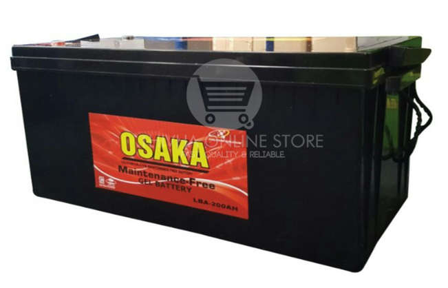 2 x OSAKA Deep Cycle Gel Battery 200AH 12V (100% FULL CAPACITY) - (2PCS-24V)