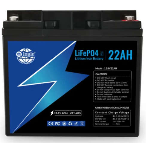 High-Cycle Lithium 12.8V 22AH LifeP04-Pack - Ingle (Box of 6 Units)