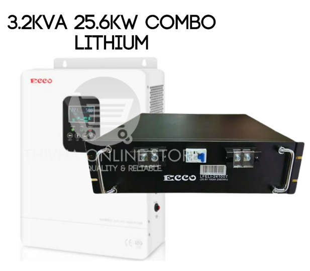 3.2KVA Ecco Pro-T  25.6KW Ecco LFELI-24100 Combo