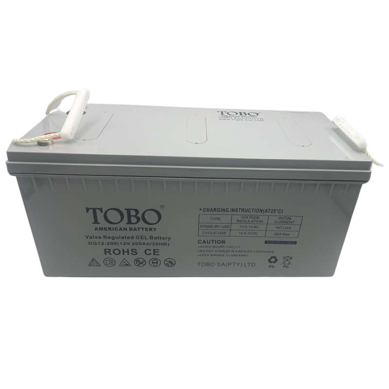 12v 200ah 20hr valve regulated GEL battery - TOBO American Battery