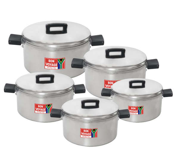 Bon Voyage - 10 Piece Pots Set Cookware Aluminium Stew Pan