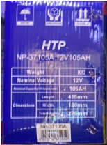 12V105AH Gel Deep Cycle Battery American Battery - HTP