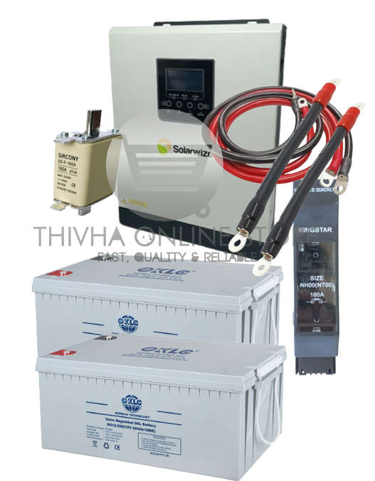 3KVA Loadshedding Combo(3kVA MPPT INVERTER + 2 X 200AH/20HR AGM Deep Cycle Battery)