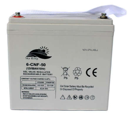 Deep Cycle Gel High Capacity 12V 50Ah Solar Battery - Skyking