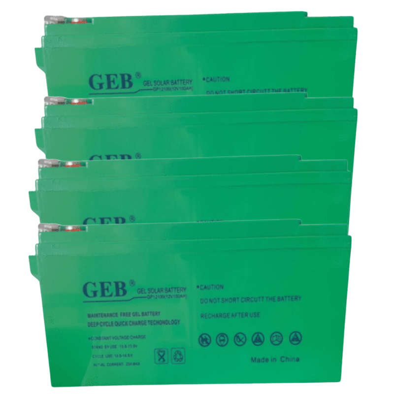 GEB 100ah deep cycle solar gel battery - 4 pcs