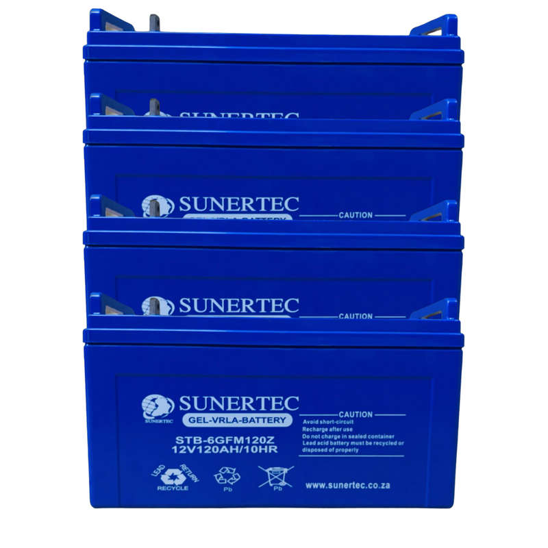 4 x 12V 120AH Deep Cycle Gel Battery - Sunertec (4PCS - 48V)