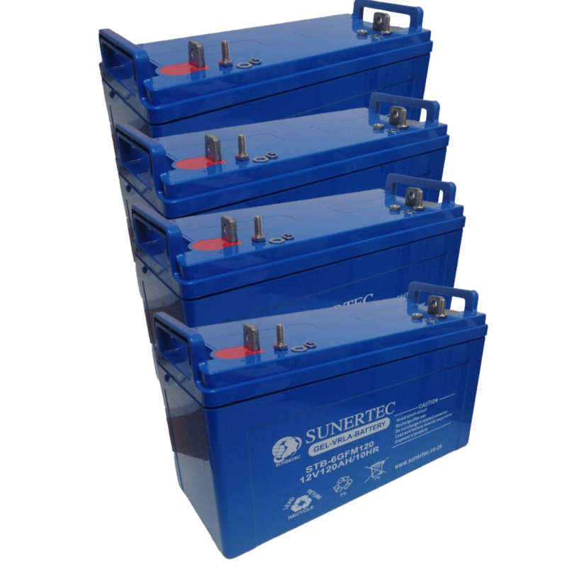 4 x 12V 120AH Deep Cycle Gel Battery - Sunertec (4PCS - 48V)