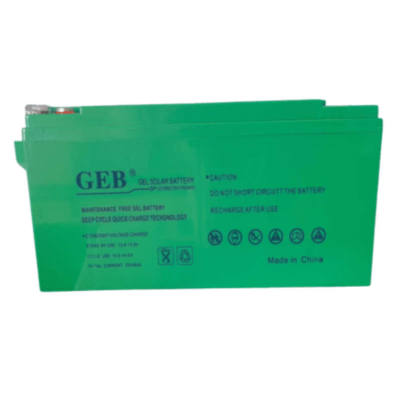 GEB 100ah deep cycle solar gel battery