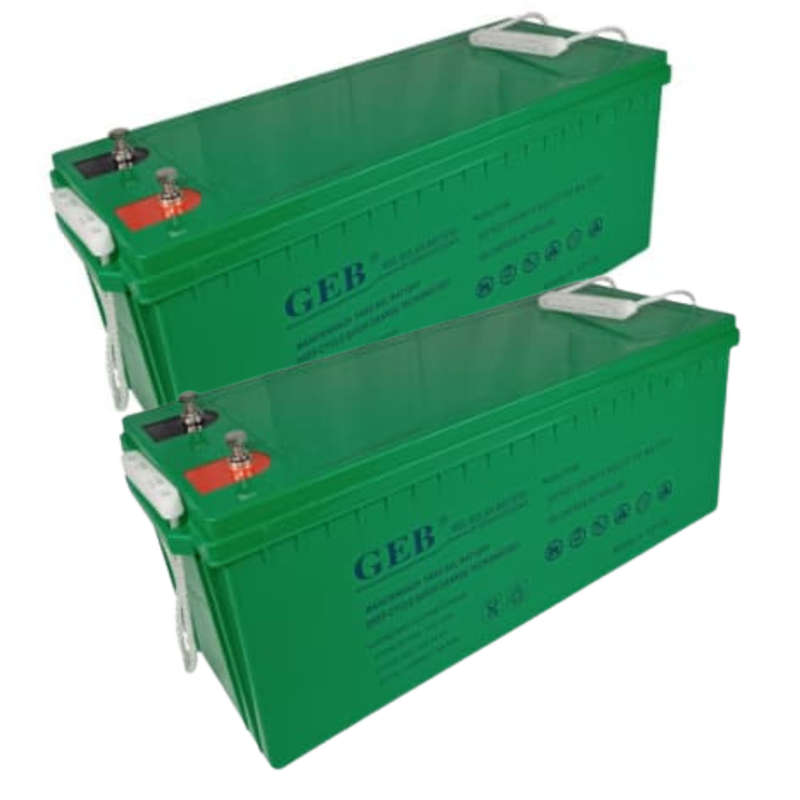 GEB 12v 200ah deep cycle solar gel battery - 2pcs