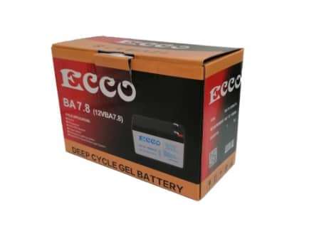 Ecco 12V 7.8Ah Deep cycle Gel battery- For Gate motors and UPS systems