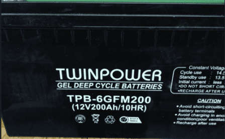 12V 200AH Gel Deep Cycle Battery - TwinPower