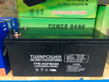 12V 200AH Gel Deep Cycle Battery - TwinPower