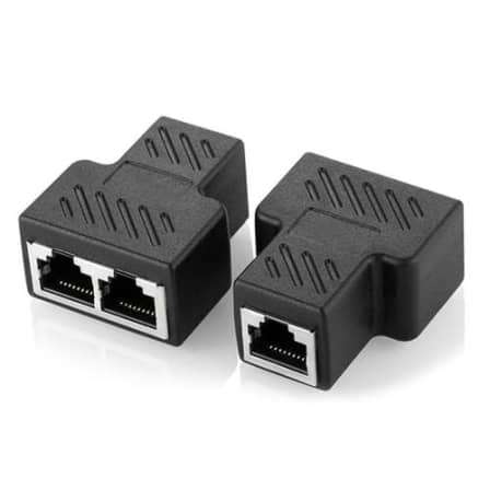 RJ45 Splitter Adapter LAN Network Internet Splitter 1 to 2 (2s)