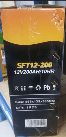 12V 200AH Deep Cycle Solar Gel Battery Slimline - SUN