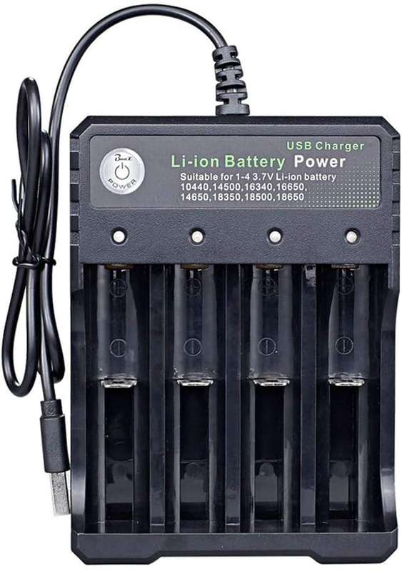USB Li-ion Battery Smart Charger 4 Slots