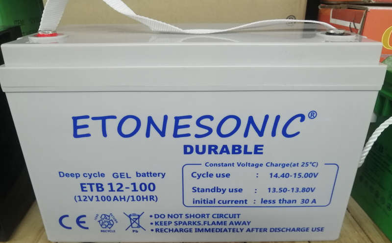 12V 100AH Deep Cycle VRLA Battery - Etonesonic Durable (FULL)