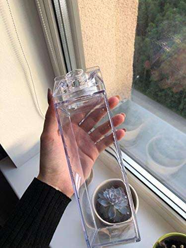 Fun Milk Carton Water Bottle - Clear 1 Litre