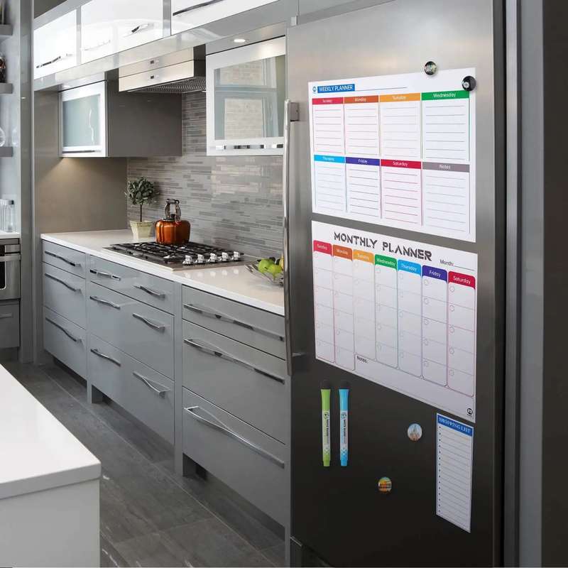 Magnetic, Reusable Monthly, Weekly Organizer With a Daily To-Do List.