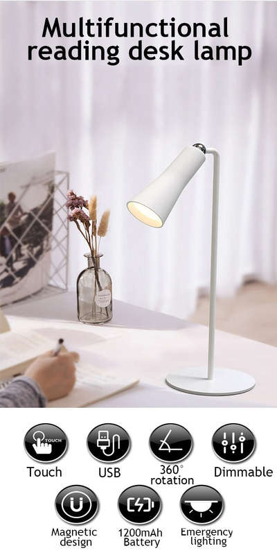 4 in 1 Rechargeable Battery Desk Lamp