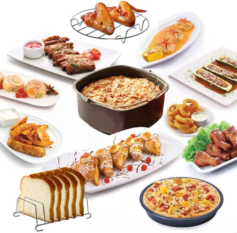 115Pcs-Set Of Square Air Fryer Accessories Suitable For Air Fryer Cosori And Other Square Air Fry...