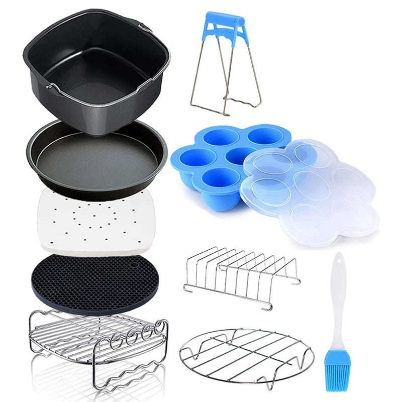 115Pcs-Set Of Square Air Fryer Accessories Suitable For Air Fryer Cosori And Other Square Air Fry...