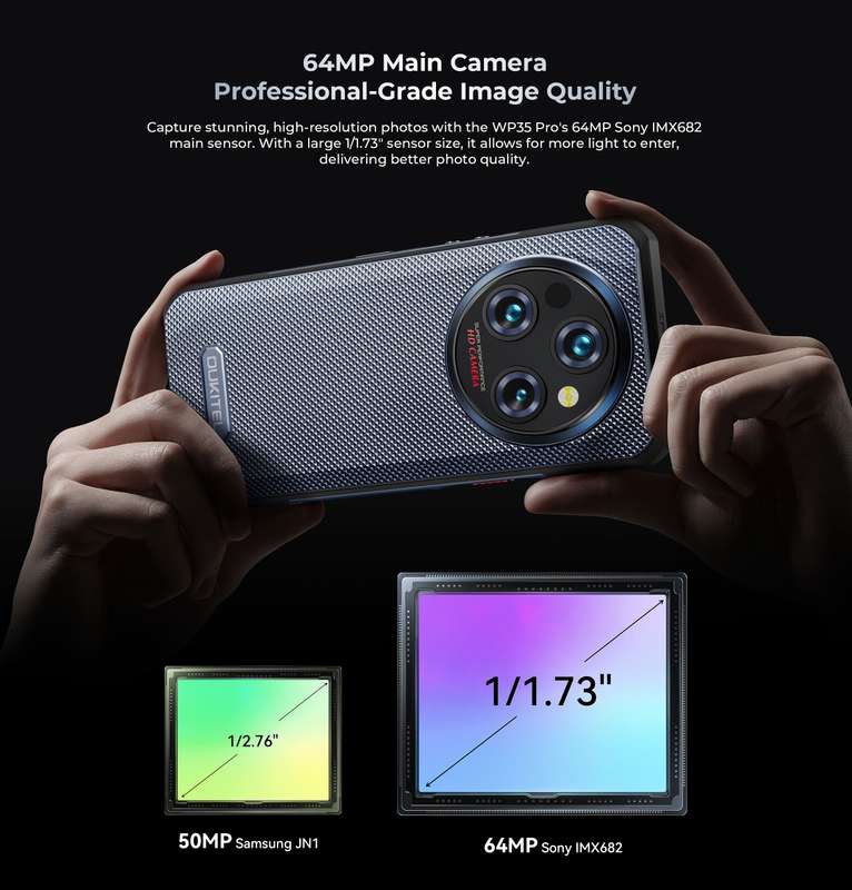 Oukitel WP35 Pro  6.6 FHD+ Display, 64MP Quad Camera, 11,000mAh Battery