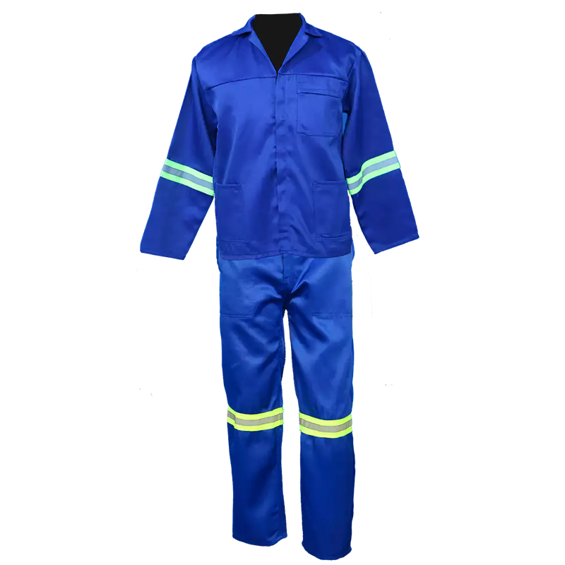 J54 Royal Blue Conti Suit 100% Cotton with Reflective