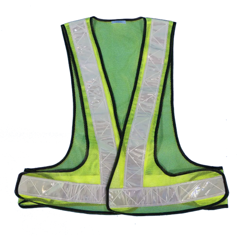Lime Reflective BIB with Velcro (Mesh Material)