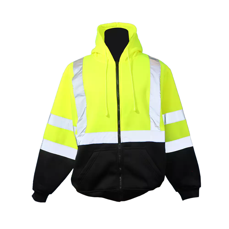 Lime / Black  Pro Fleece Jacket With Hood
